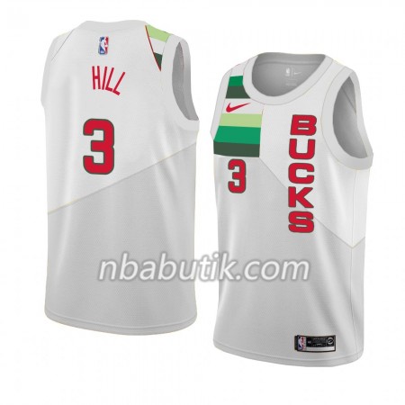 NBA Mænd Trøje Milwaukee Bucks George Hill 3 2018-19 Nike Hvid Swingman